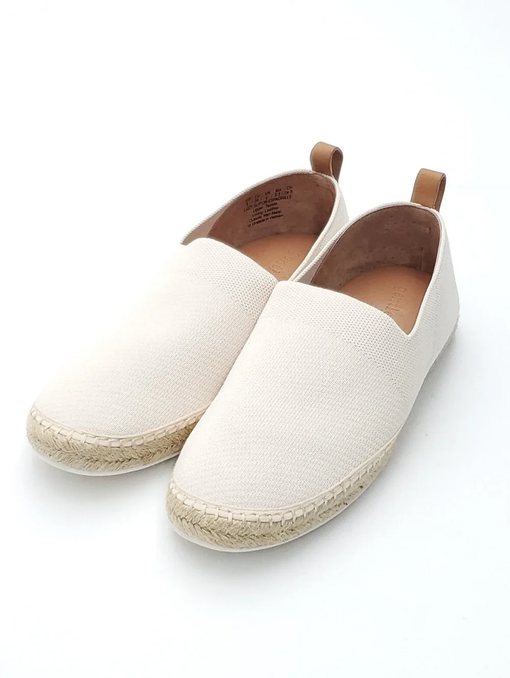 NEW Gentle Souls Womens Lizzy Slip On Espadrille White/Cream Flats Shoes Size 8